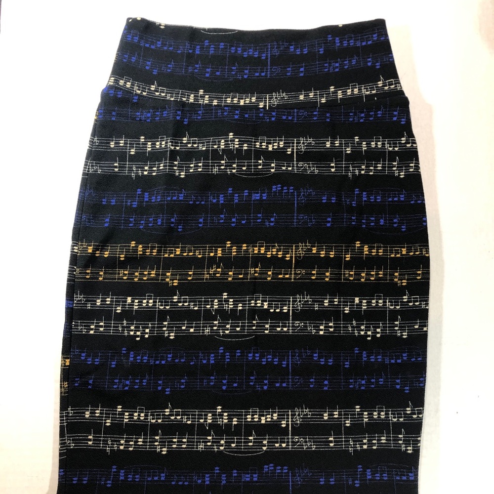 LuLaRoe XS Music Note Cassie Pencil Skirt HTF